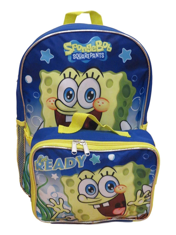 Spongebob 16 Backpack With Detachable Matching Lunch Box