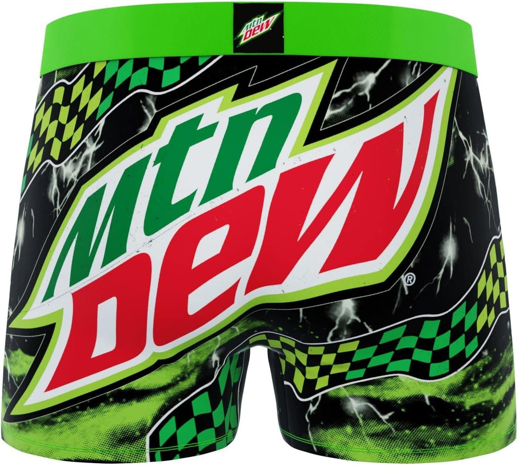 CRAZYBOXER Mountain Dew Flavors Men's Boxer Briefs (3Pack, Vending)