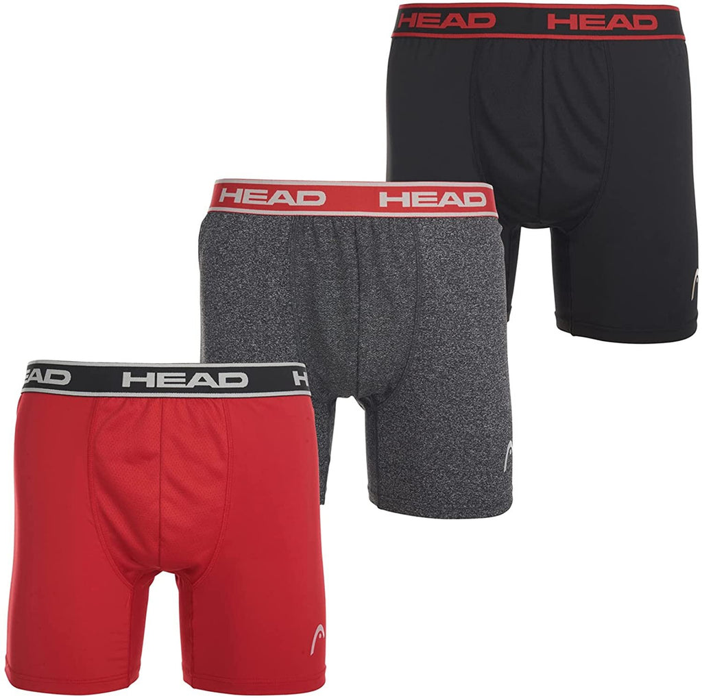 Assorted Performance Boxer Briefs HEAD Mens Performance Boxer Briefs - 12-Pack Athletic Fit Breathable Tagless Underwear S-5XL Regular or Plus Size