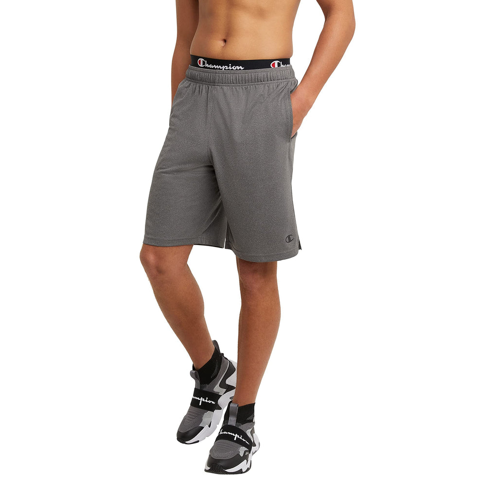 Champion Sport, Moisture Wicking, Athletic Men, Gym Shorts (Reg Tall), Oxford Gray C Logo, 4X-Large Big