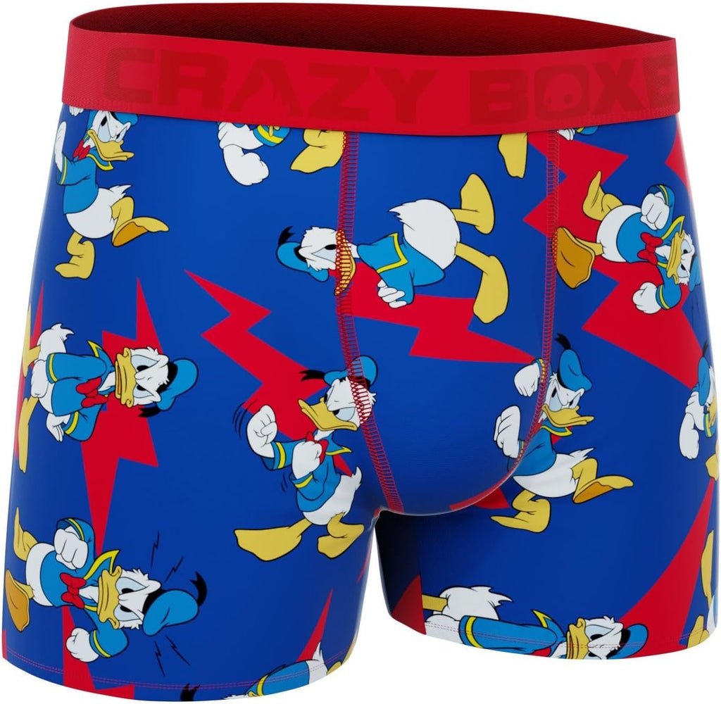 CRAZYBOXER Men's Underwear Disney Classic Mickey Distortion-free Boxer Brief Comfortable