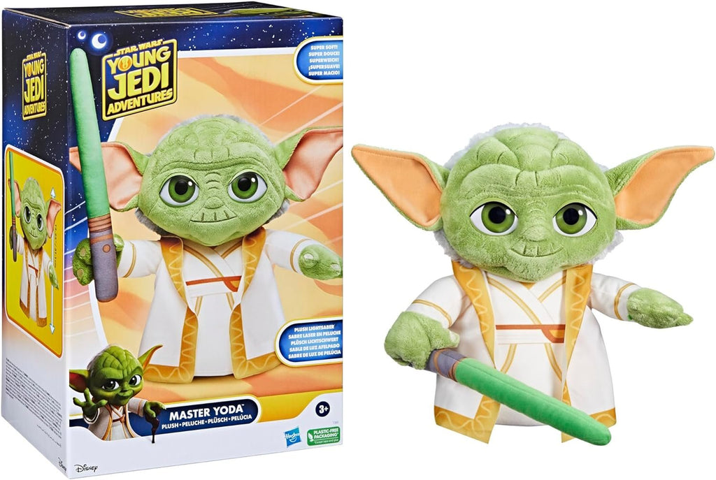 Star Wars: Young Jedi Adventures Master Yoda Plush, Plush, Toys, Preschool Toys for 3 Year Old Boys & Girls