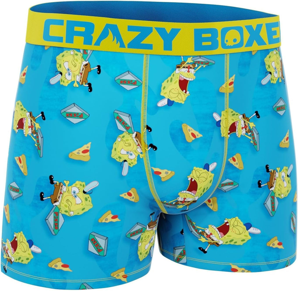 CRAZYBOXER Men's Underwear Spongebob Squarepants Anti-irritation Comfortable Boxer Brief Breathable