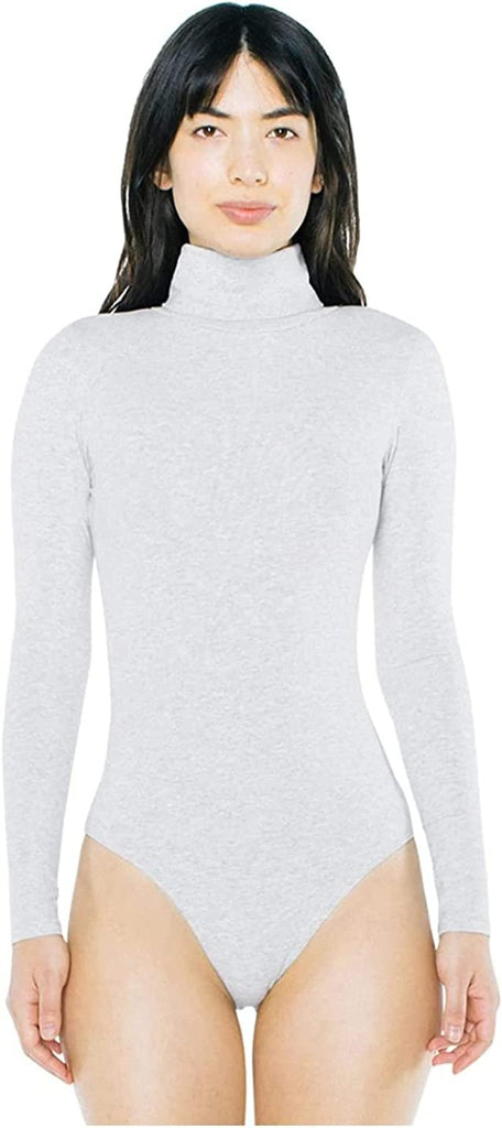 American Apparel Women's Cotton Spandex Long Sleeve Turtleneck Bodysuit