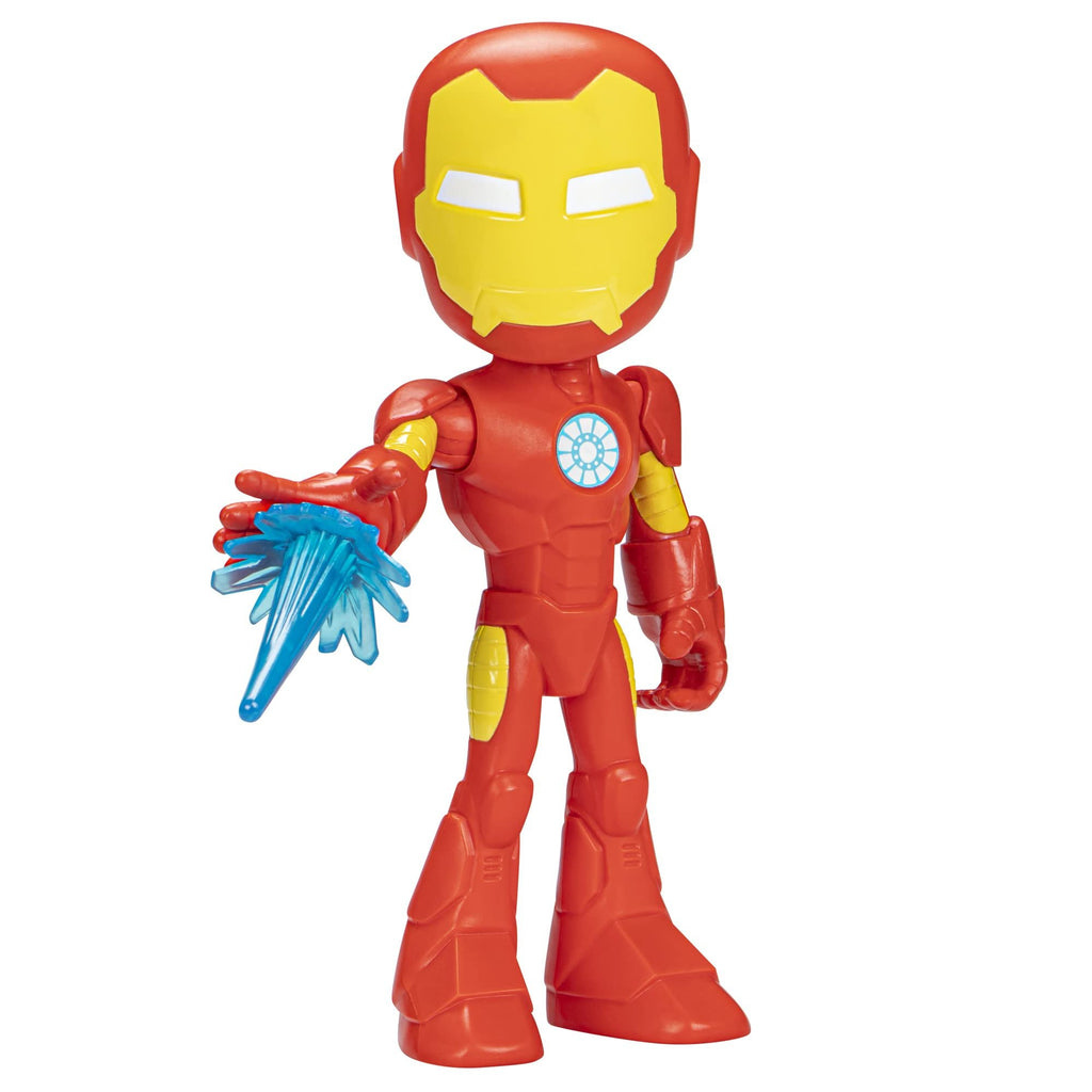 Playskool Marvel Spidey and His Amazing Friends Supersized Iron Man Action Figure, 9-Inch Avengers Action Figures, Preschool Toys, Super Hero Toys for 3 Year Old Boys and Girls and Up