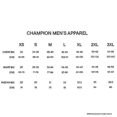 Champion, Powerblend, Fleece Joggers, Comfortable Sweatpants for Men (Reg. or Big, Black Script, XX-Large Tall