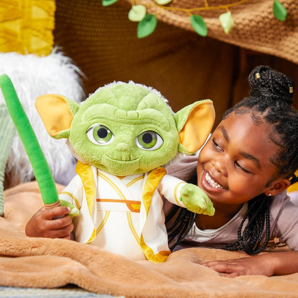 Star Wars: Young Jedi Adventures Master Yoda Plush, Plush, Toys, Preschool Toys for 3 Year Old Boys & Girls