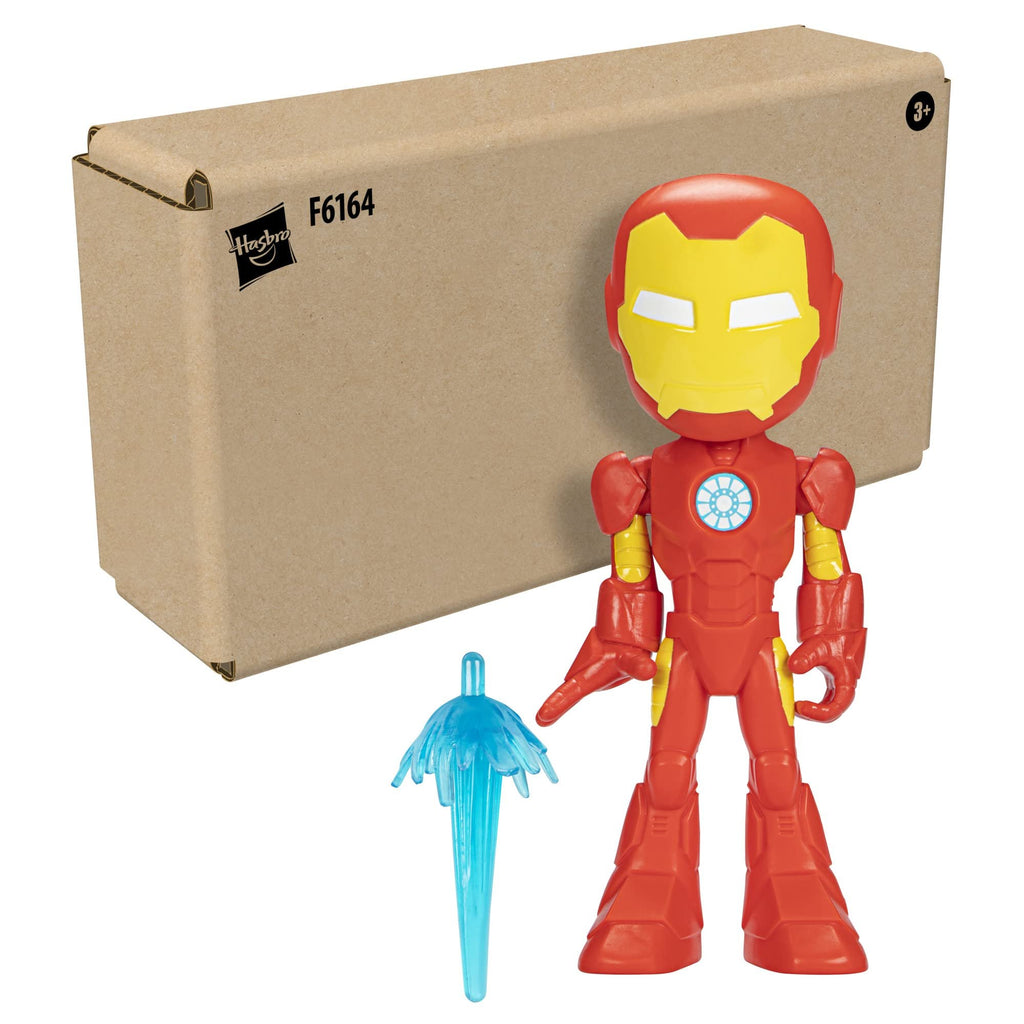 Playskool Marvel Spidey and His Amazing Friends Supersized Iron Man Action Figure, 9-Inch Avengers Action Figures, Preschool Toys, Super Hero Toys for 3 Year Old Boys and Girls and Up