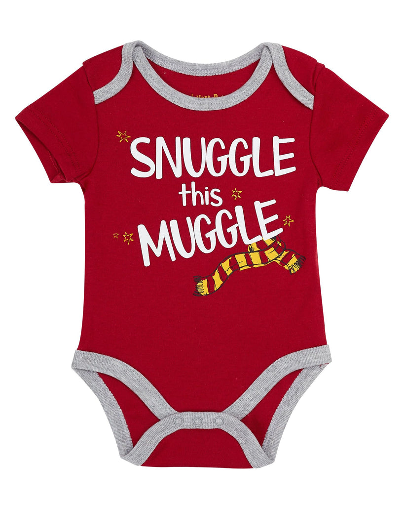 Harry Potter Baby Boys’ Short Sleeve Bodysuit Multipack Gift For Baby Girl or Boy Baby Clothes (Burgundy, 0-3 Months)