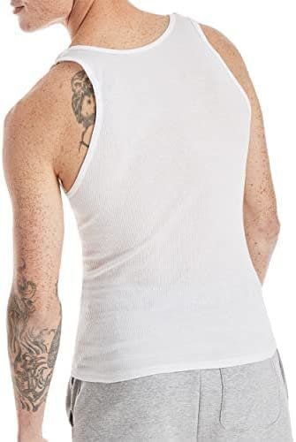 Hanes Men's Tanks A-Shirts 6-Pack Cotton Tagless Soft Breathable Cool Comfort Slightly Imperfect