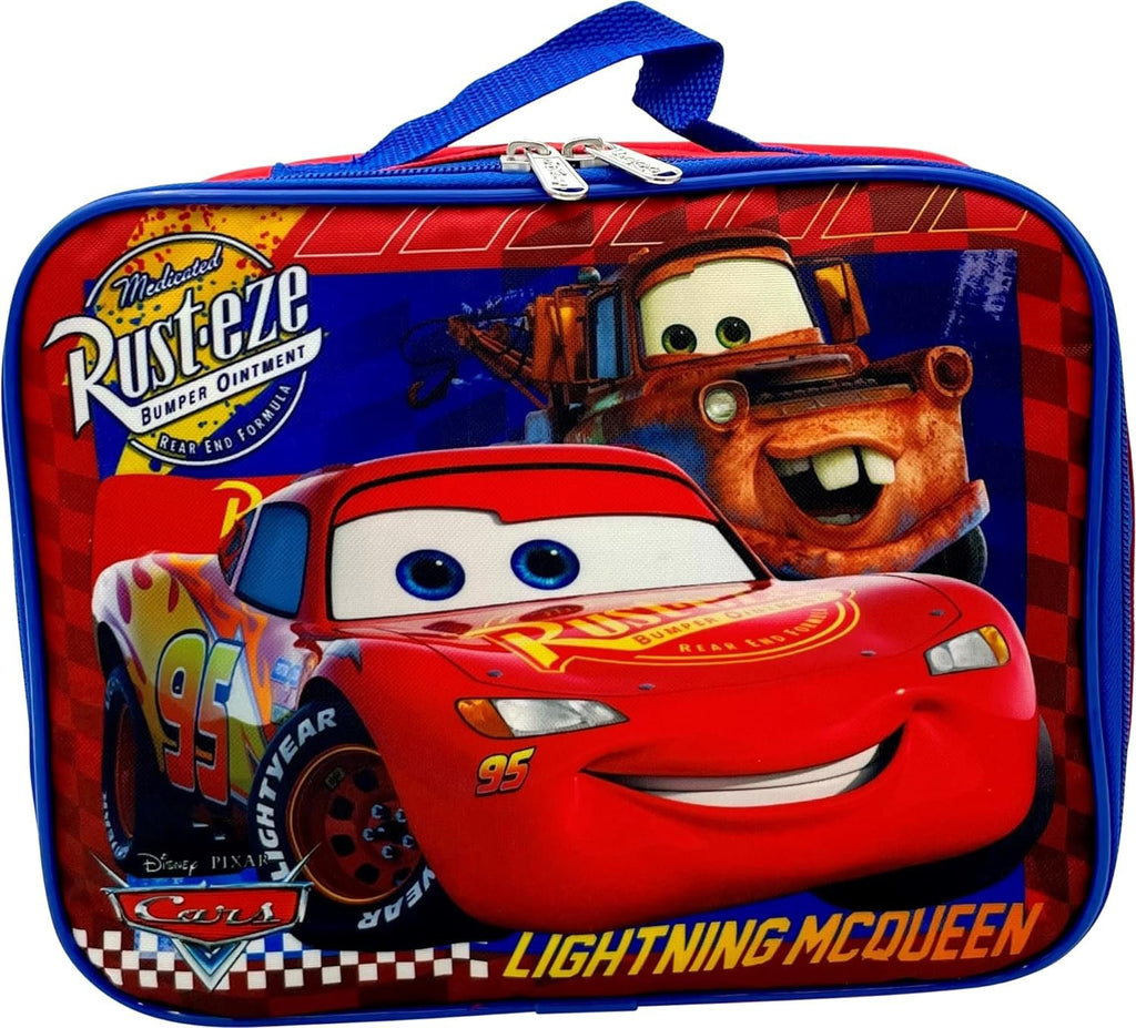 Disney/Marvel Licensed Kids Insulated Lunch Box (Cars- Red)