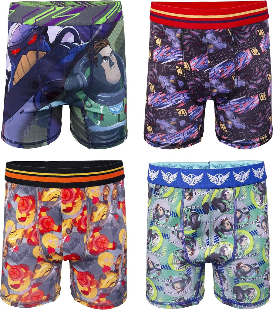 Disney Boys' Pixar’s Buzz Lightyear Underwear Multipacks with Zurg and Zyclops in Sizes 4, 6, 8, 10