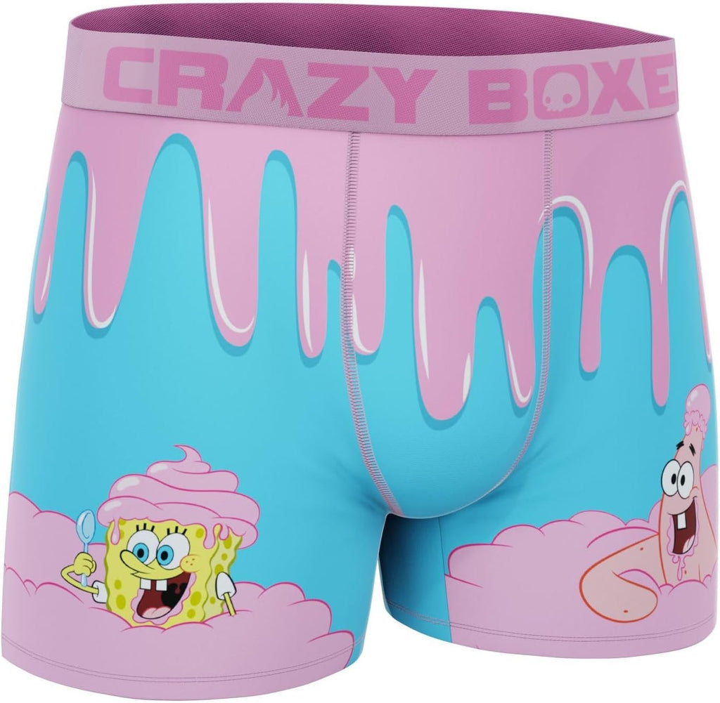 CRAZYBOXER Men's Underwear Spongebob Squarepants Anti-irritation Comfortable Boxer Brief Breathable