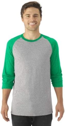 Jerzees Mens Dri-Power Active Triblend Baseball Raglan T-Shirt (601RR)