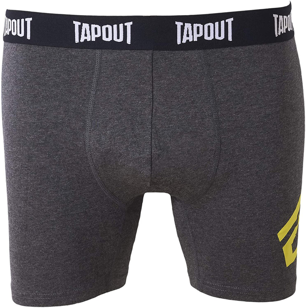 TapouT Mens Athletic Underwear - 6-Pack Stretch Athletic Boxer Briefs Training Breathable Athletic Fit No Fly