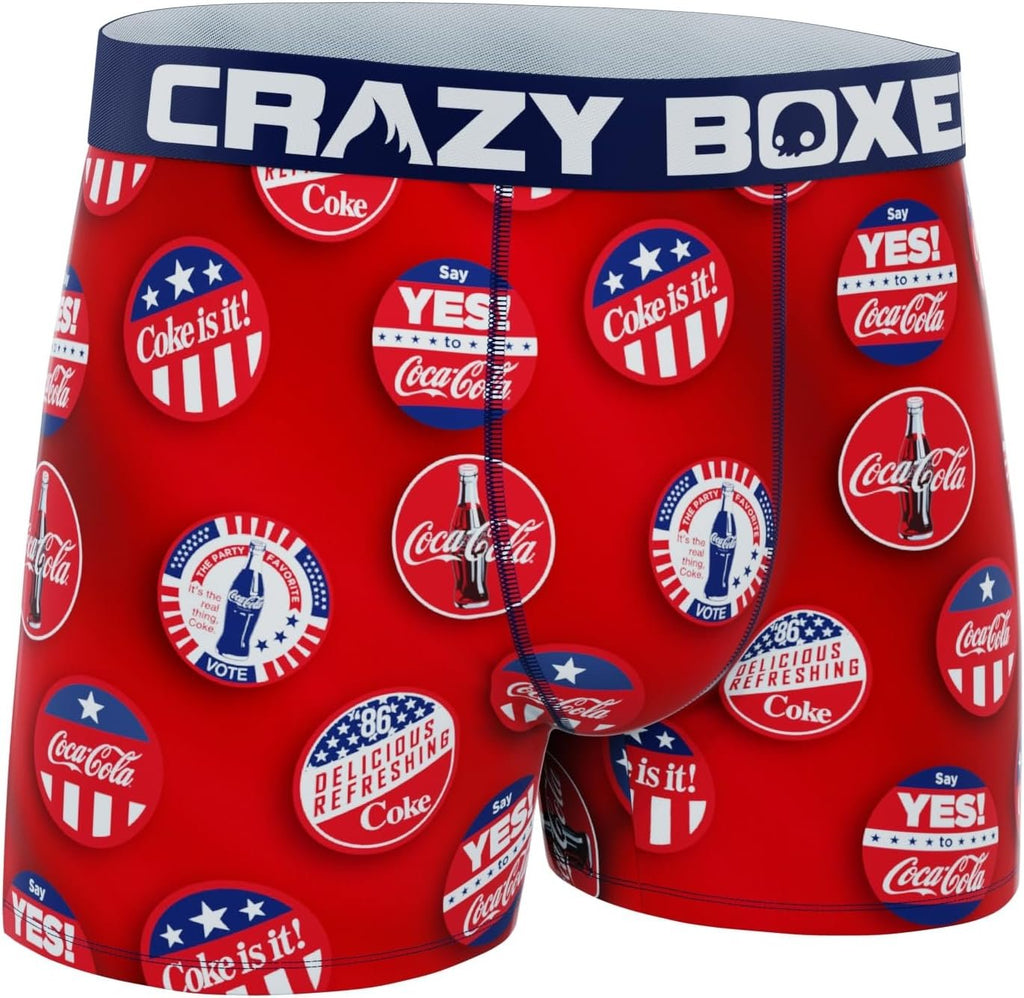 CRAZYBOXER Men's Underwear Coca Cola Freedom of movement Stretch Boxer Brief Durable