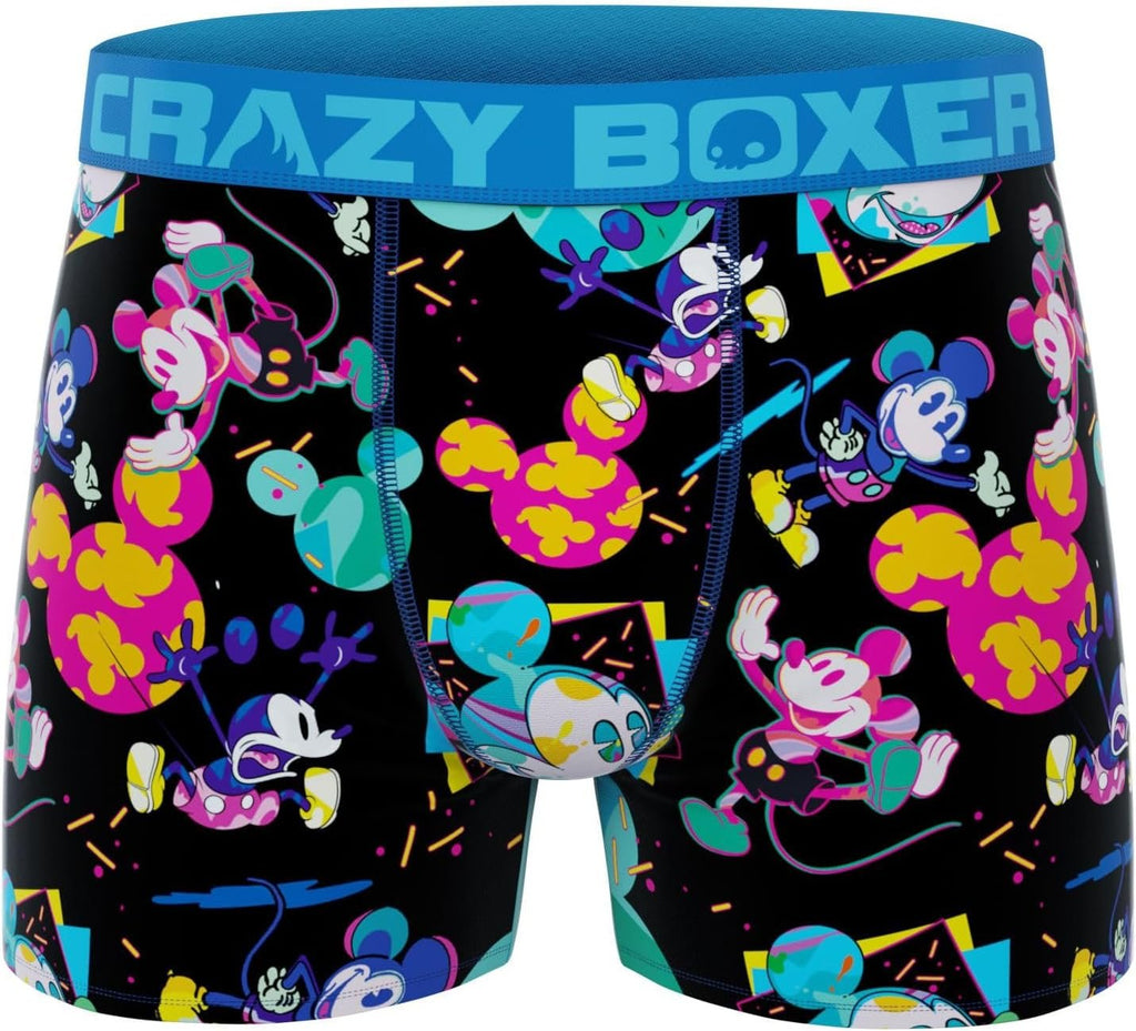 CRAZYBOXER Men's Underwear Disney Classic Original Distortion-free Boxer Brief Soft (3 PACK)