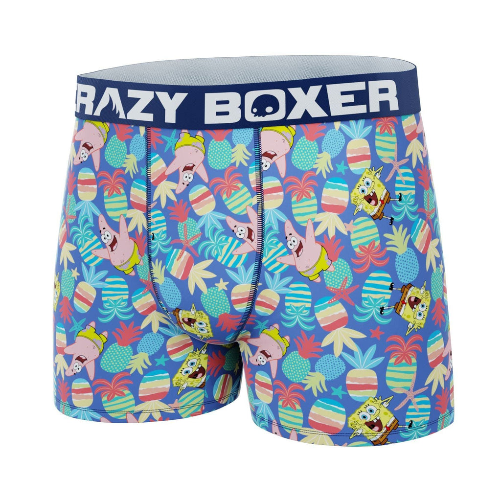 CRAZYBOXER Men's Underwear Spongebob Squarepants Original Resistant Boxer Brief Soft