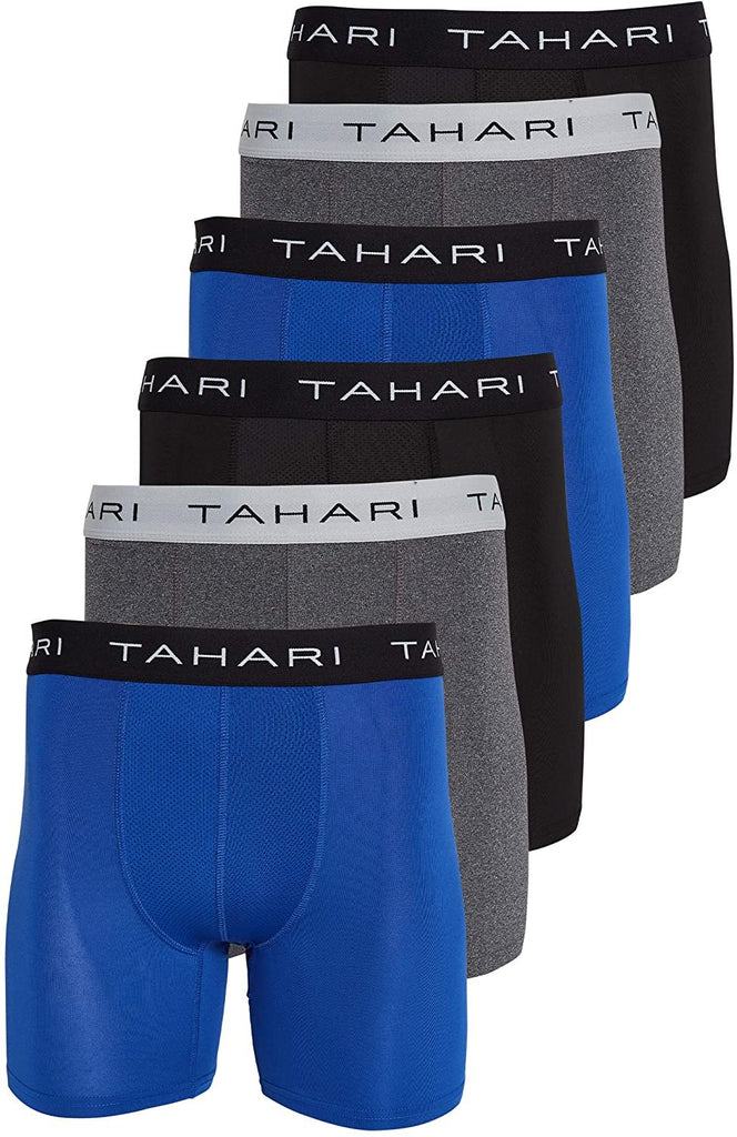 Tahari Mens 6pk Athletic Performance Boxer Brief Multi Pack