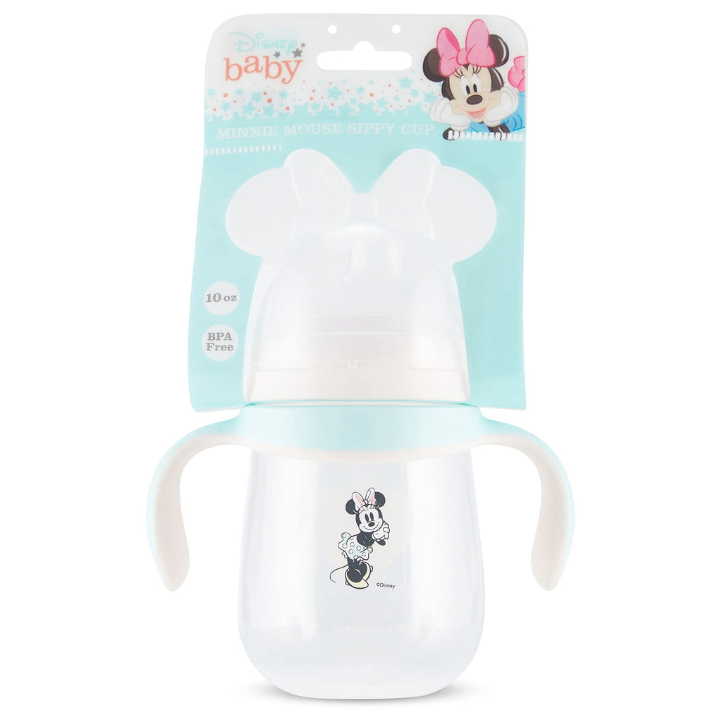 Disney Sippy Cups for Toddlers, Learner Sippy Cups for Kids with Pacifier, BPA-Free Trainer Cup with Handles, Leak-Proof Minnie Mouse and Mickey Mouse Sippy Cups, Perfect Unisex Gift for Children