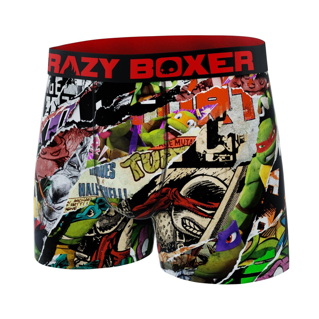 CRAZYBOXER Men's Underwear Ninja Turtles Comfortable Distortion-free Boxer Brief Lightweight