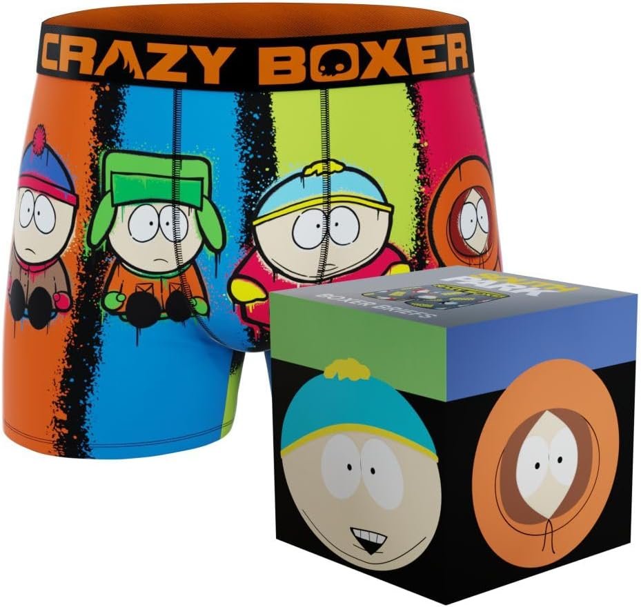 CRAZYBOXER Men's Underwear South Park Stretch Durable Boxer Brief Freedom of movement