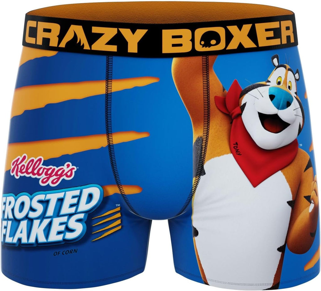 CRAZYBOXER Men's Underwear Kellogg's Cereals Stretch Breathable Boxer Brief Anti-irritation (3 PACK)