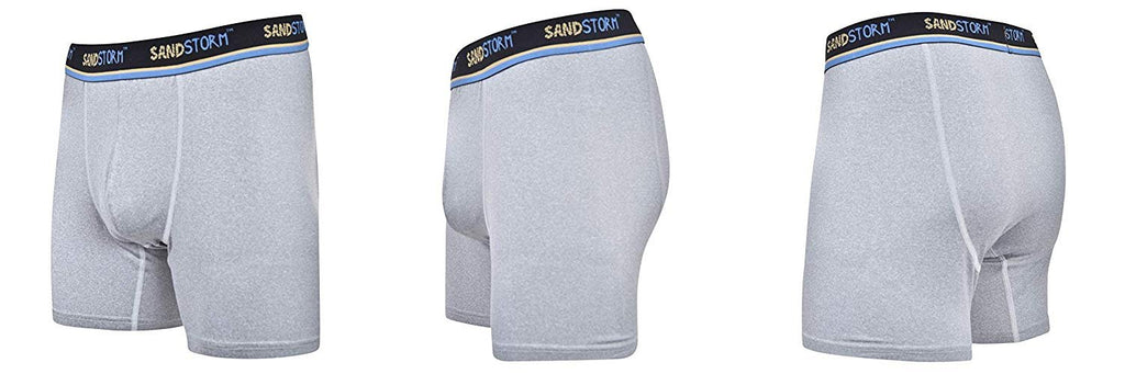 With Fly - Assorted Briefs Sand Storm Mens Performance Boxer Briefs - 6-Pack No-Fly Tagless Breathable Underwear S-5XL Regular or Plus Size