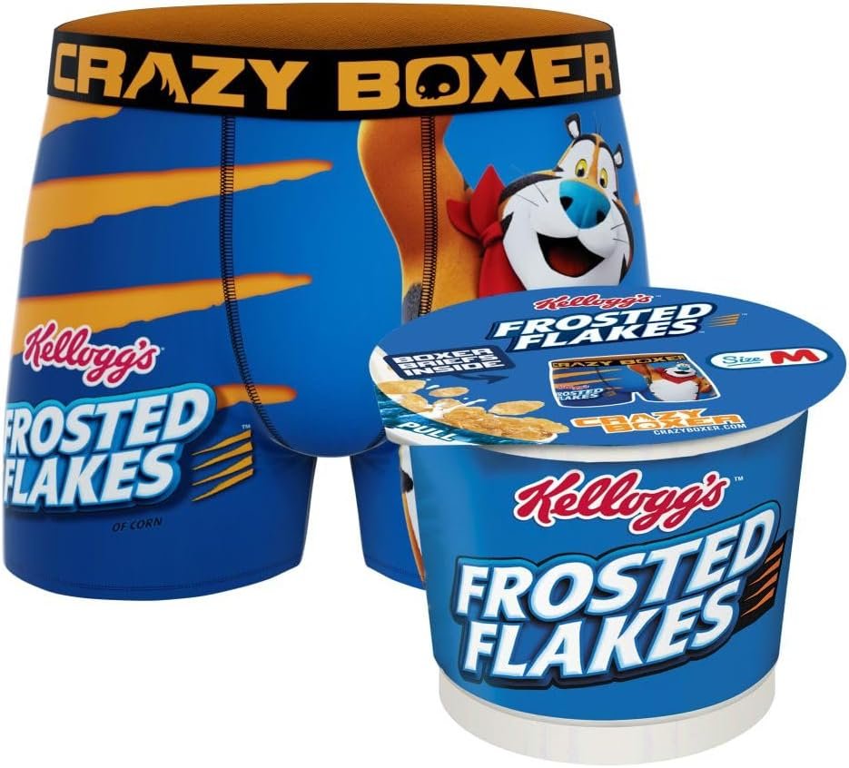 CRAZYBOXER Men's Underwear Kellogg's Waffle Non-slip waistband Soft Boxer Brief Distortion-free