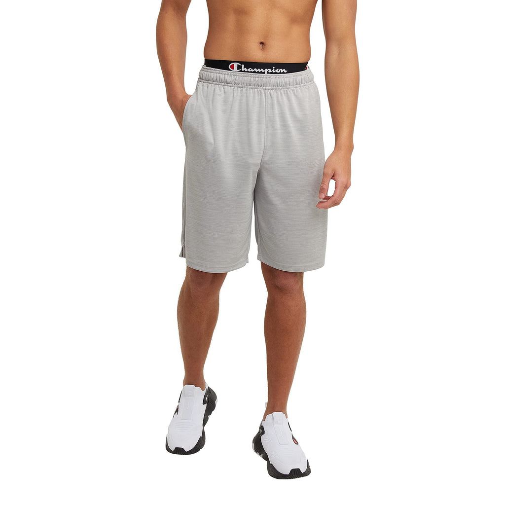 Champion Sport, Moisture Wicking, Athletic Men, Gym Shorts (Reg Tall), Oxford Gray C Logo, 4X-Large Big