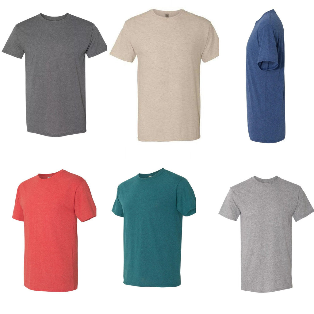 Jerzees Men's Tri-Blend 6-Pack T-Shirts Crewneck Assorted Colors