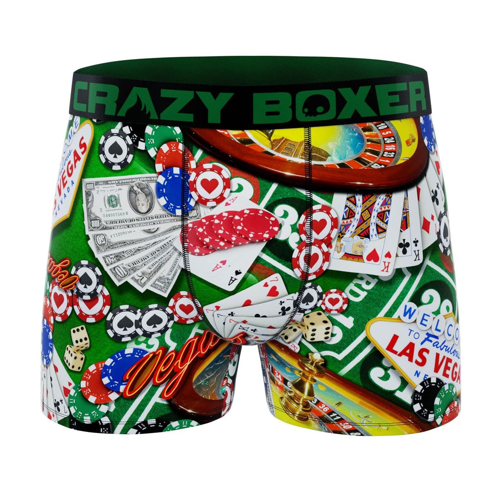 CRAZYBOXER Casino in Vegas Men's Boxer Briefs (2 Pack)