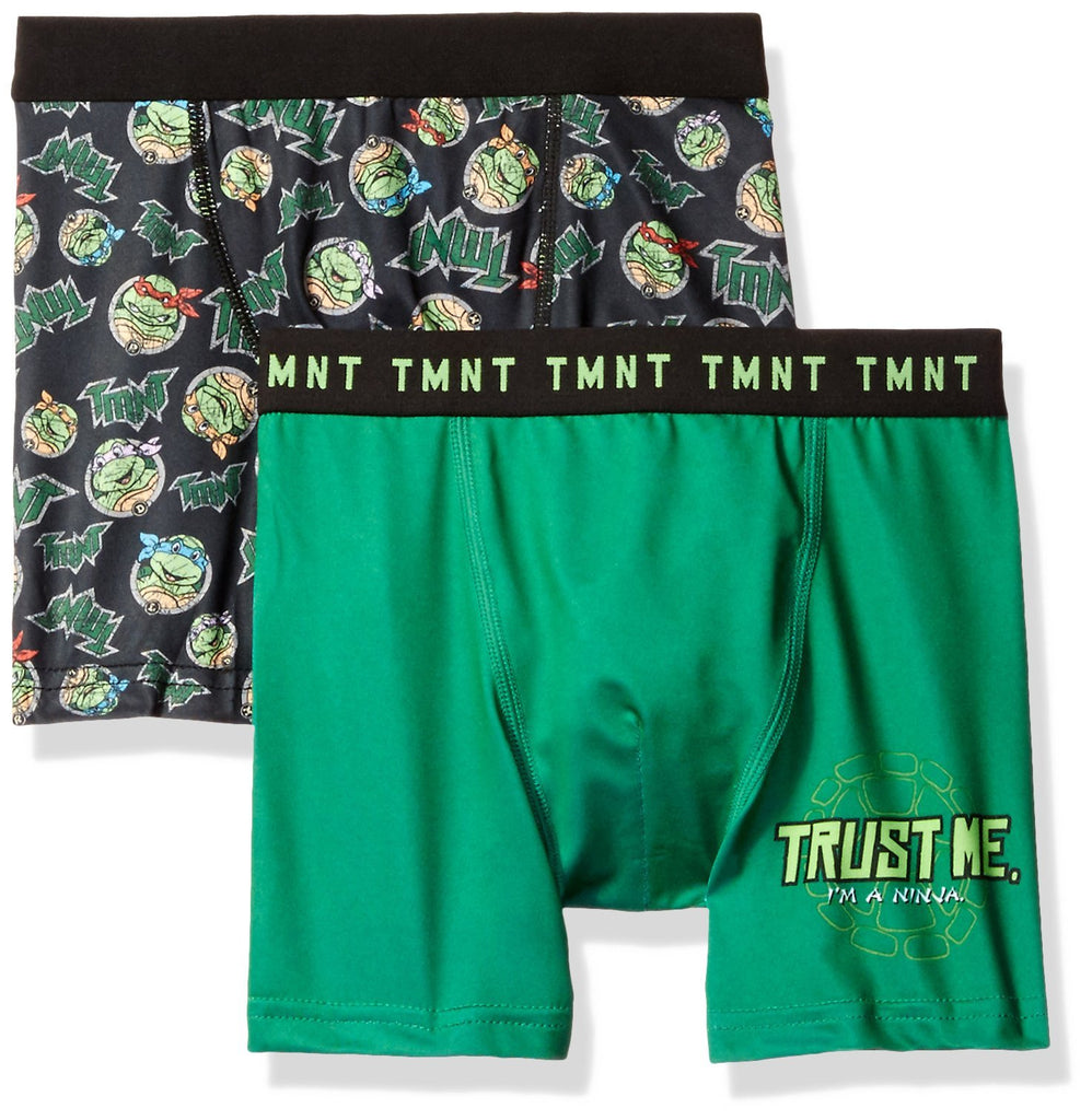 Nickelodeon Big Boys' Teenage Mutant Ninja Turtles 2-pack Boxer Briefs, Multicolor, 8