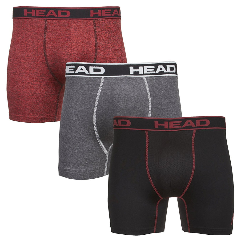 HEAD Mens Performance Underwear 3PACK Boxer Briefs