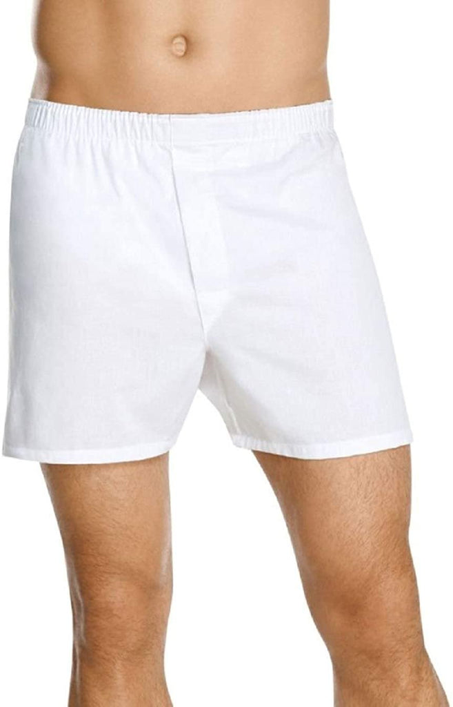 Hanes Men's 8-Pack White Boxer Shorts