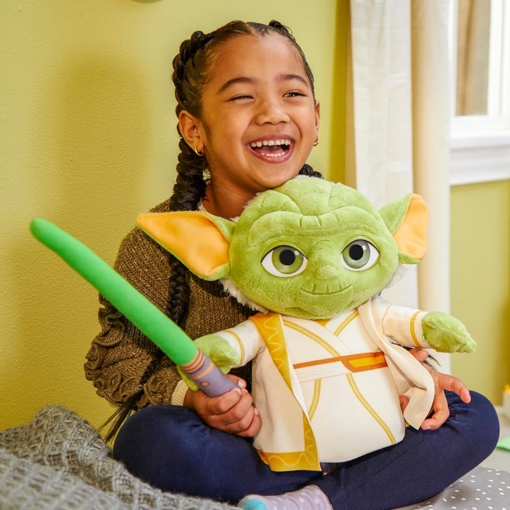 Star Wars: Young Jedi Adventures Master Yoda Plush, Plush, Toys, Preschool Toys for 3 Year Old Boys & Girls