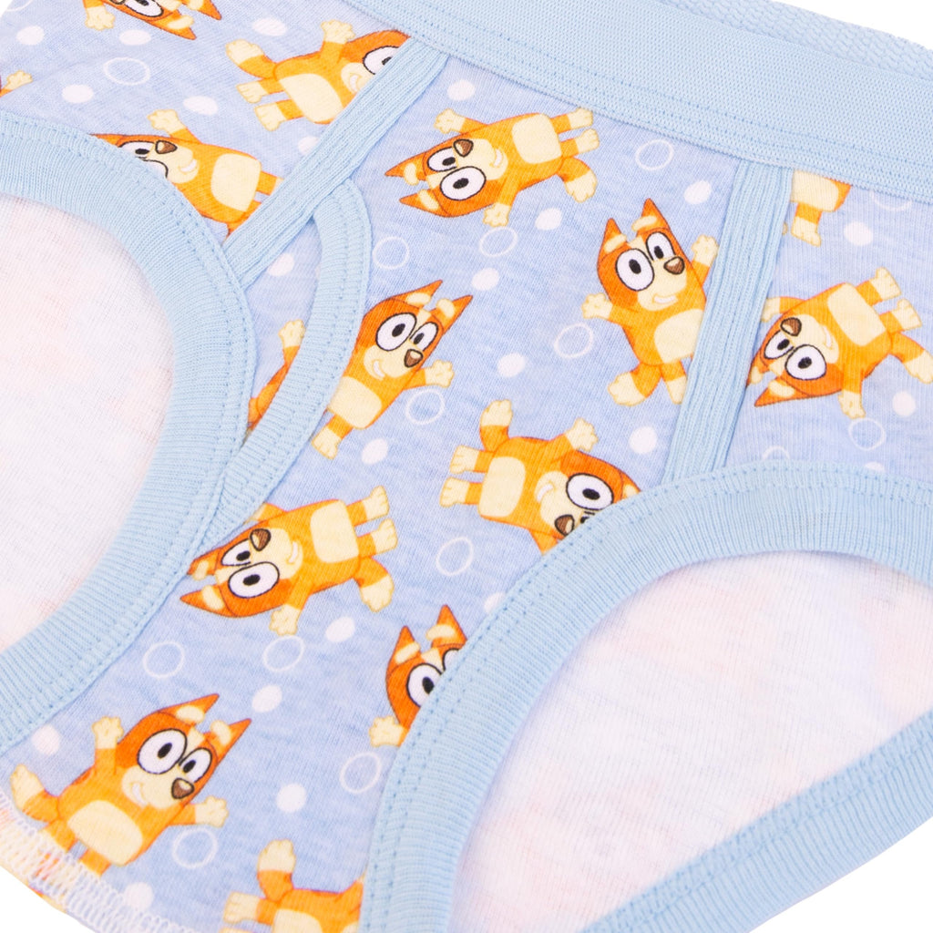 Bluey Boys 100% Combed Cotton Underwear Briefs, Sizes 18M, 2/3T, 4T, 4, 6, and 8, 5-Pack