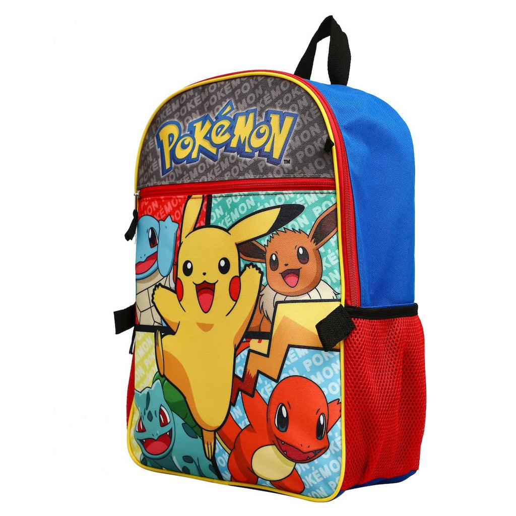 Pokemon Starter Characters 5-Piece Backpack Set