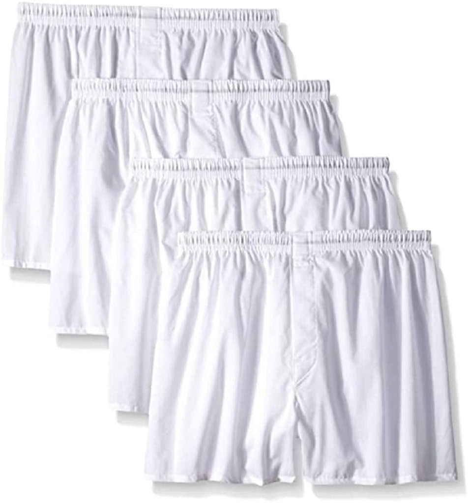 Hanes Men's 8-Pack White Boxer Shorts