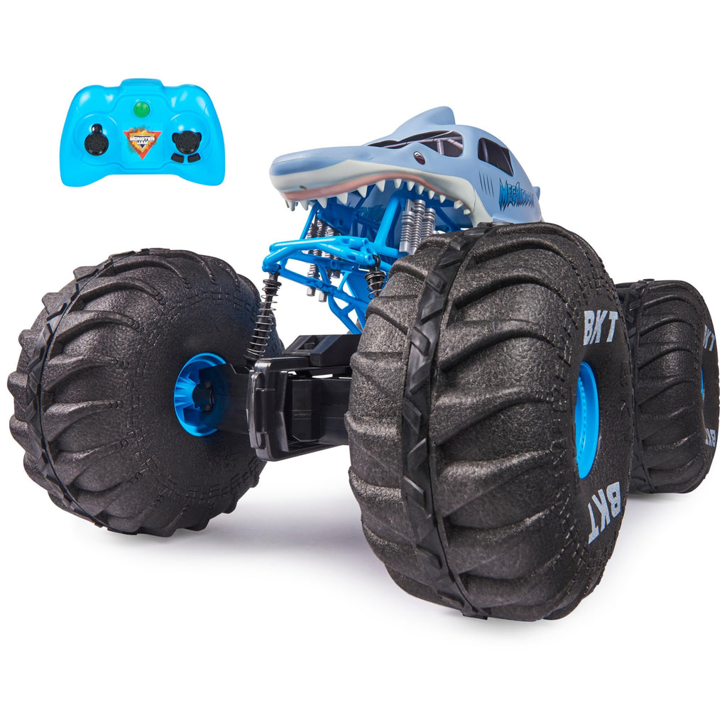 Monster Jam, Official Mega Megalodon All-Terrain Remote Control Monster Truck for Boys and Girls, 1:6 Scale, Kids Toys for Ages 4-6+