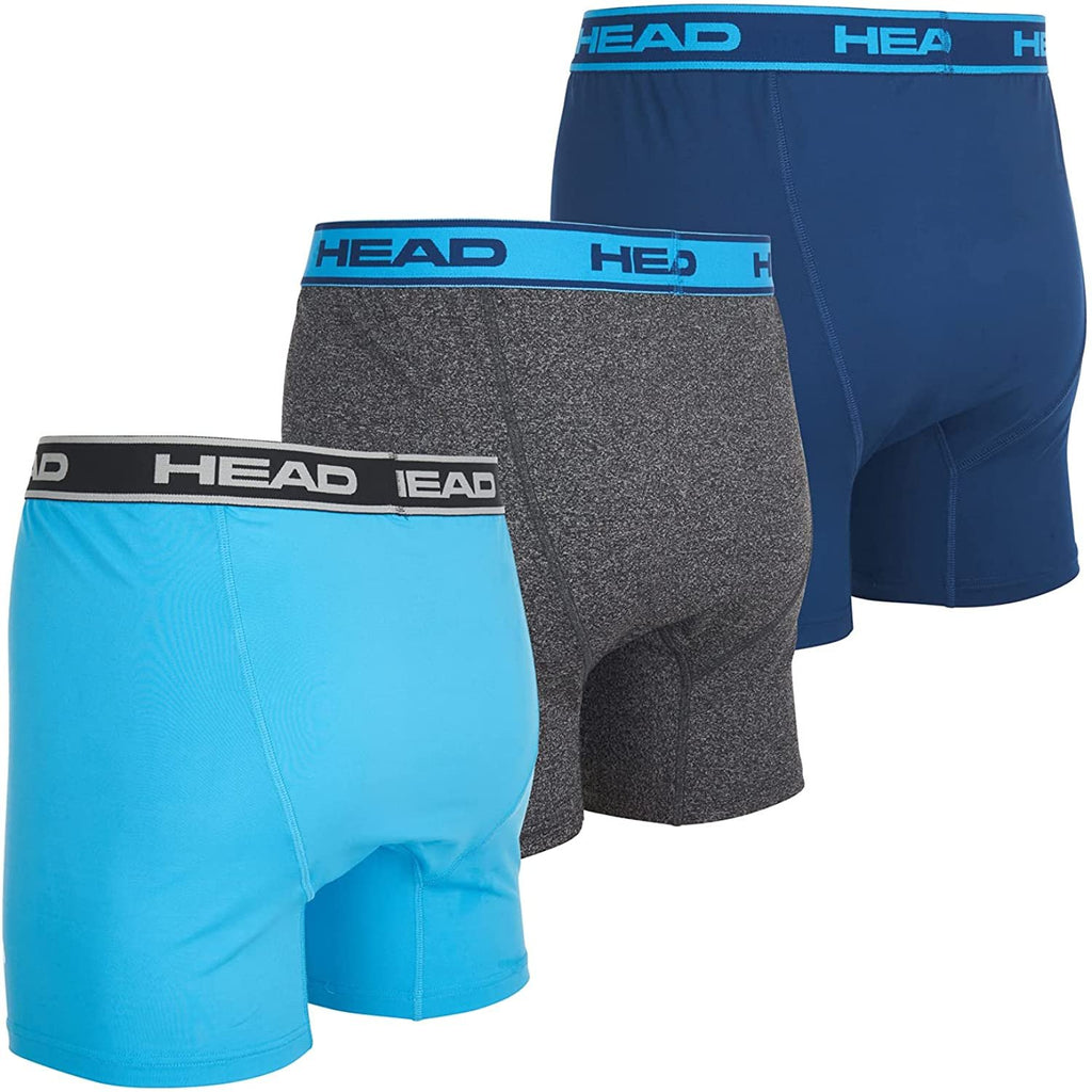 Assorted Performance Boxer Briefs HEAD Mens Performance Boxer Briefs - 12-Pack Athletic Fit Breathable Tagless Underwear S-5XL Regular or Plus Size