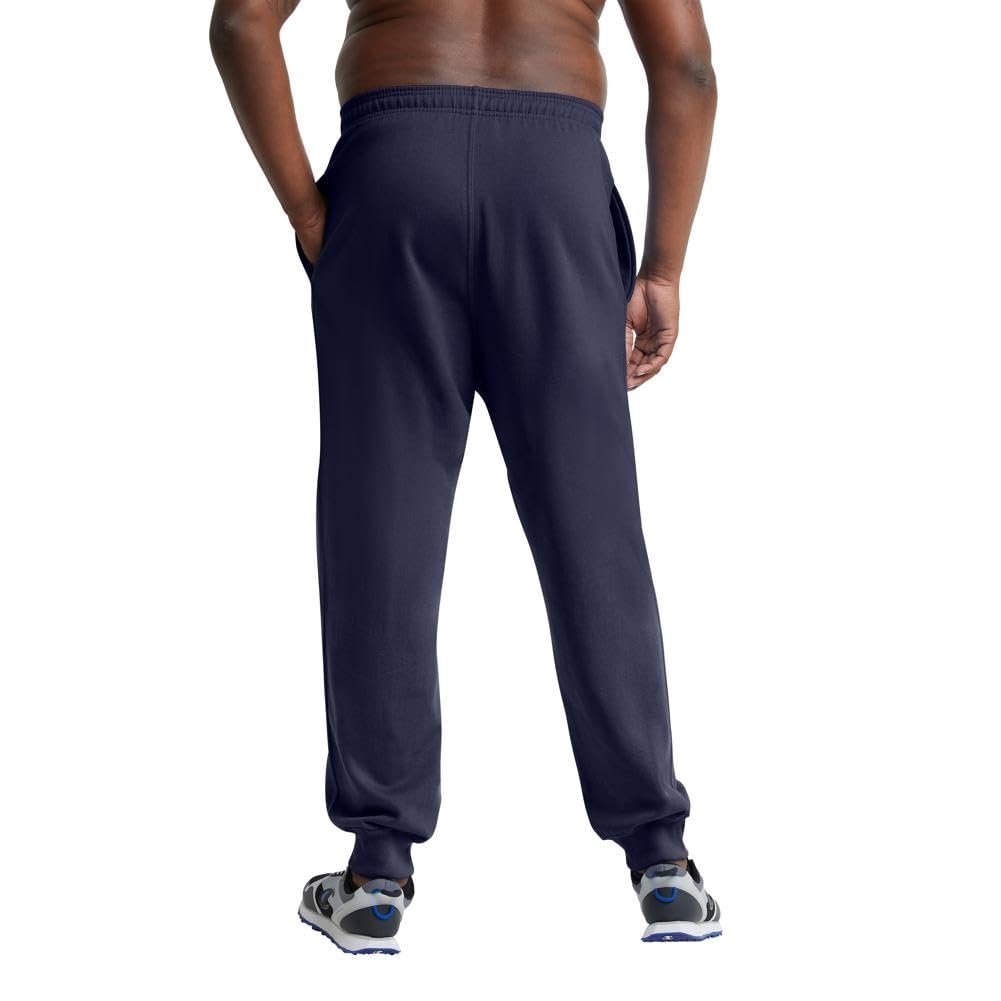 Champion, Powerblend, Fleece Joggers, Comfortable Sweatpants for Men (Reg. or Big, Black Script, XX-Large Tall