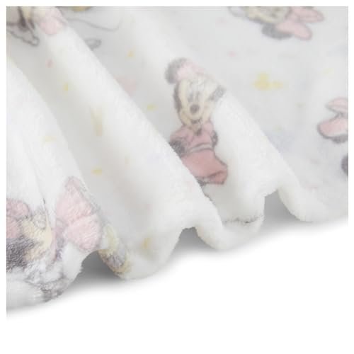 Disney Characters Flannel Fleece Baby Blanket - Soft & Cozy 30x40 Inches, Featuring Mickey Mouse, Minnie Mouse, Winnie The Pooh, and Dumbo