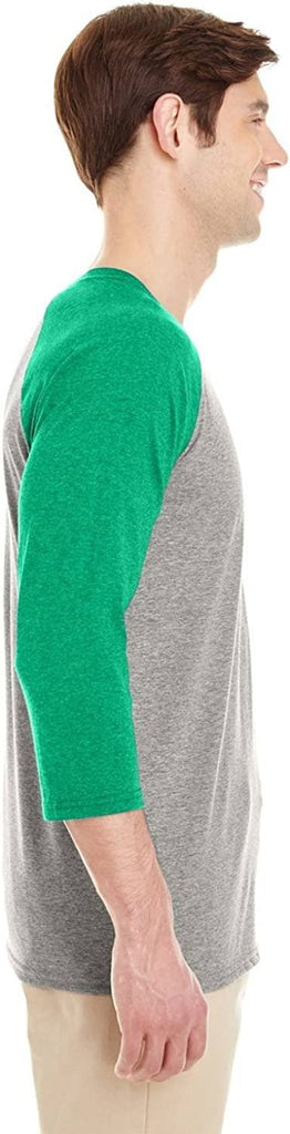 Jerzees Mens Dri-Power Active Triblend Baseball Raglan T-Shirt (601RR)