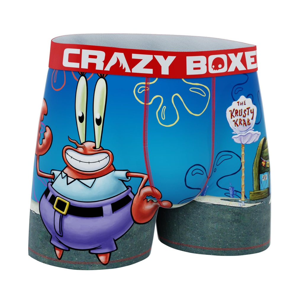 CRAZYBOXER Men's Underwear Spongebob Squarepants Original Resistant Boxer Brief Soft