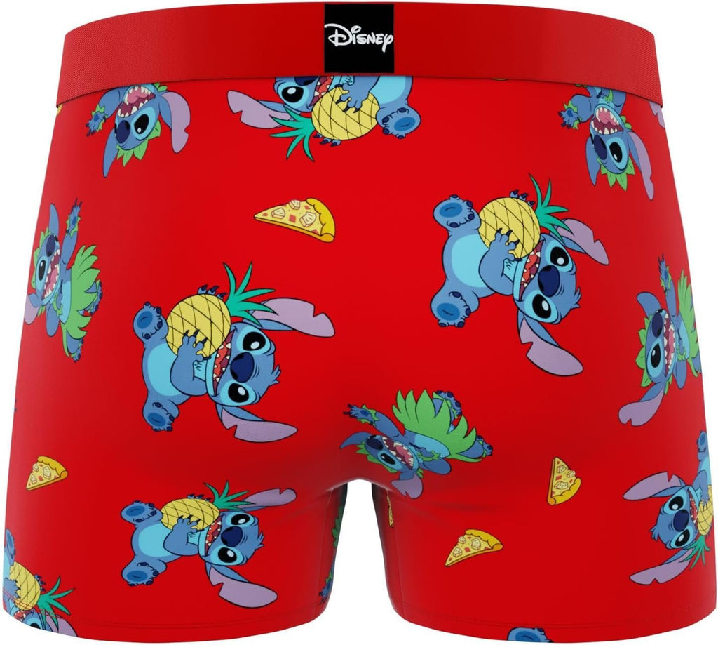 CRAZYBOXER Men's Underwear Disney Tropical Stitch Non-slip waistband Soft Boxer Brief Distortion-free