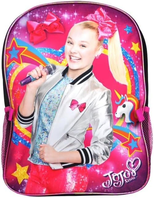 Ruz Girls Jojo Siwa 16" Backpack with Detachable Lunch bag Kids School Dance