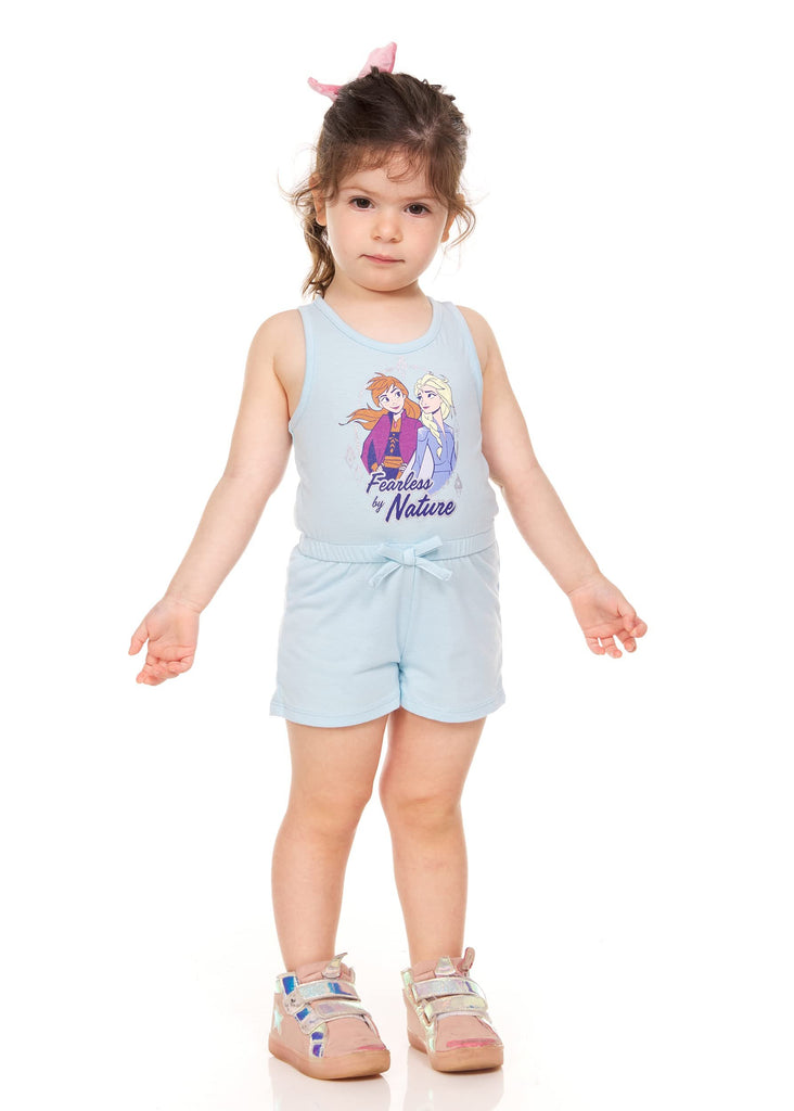 Disney Toddler Girls Sleeveless Romper Blue 6X