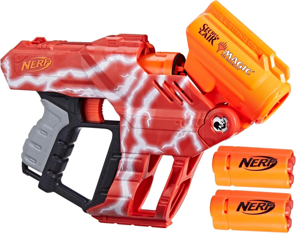 NERF LMTD Lightning Lair, Magic: The Gathering Secret Lair Blaster with 6 Darts, 2 Shells, and 2 Promo Trading Cards