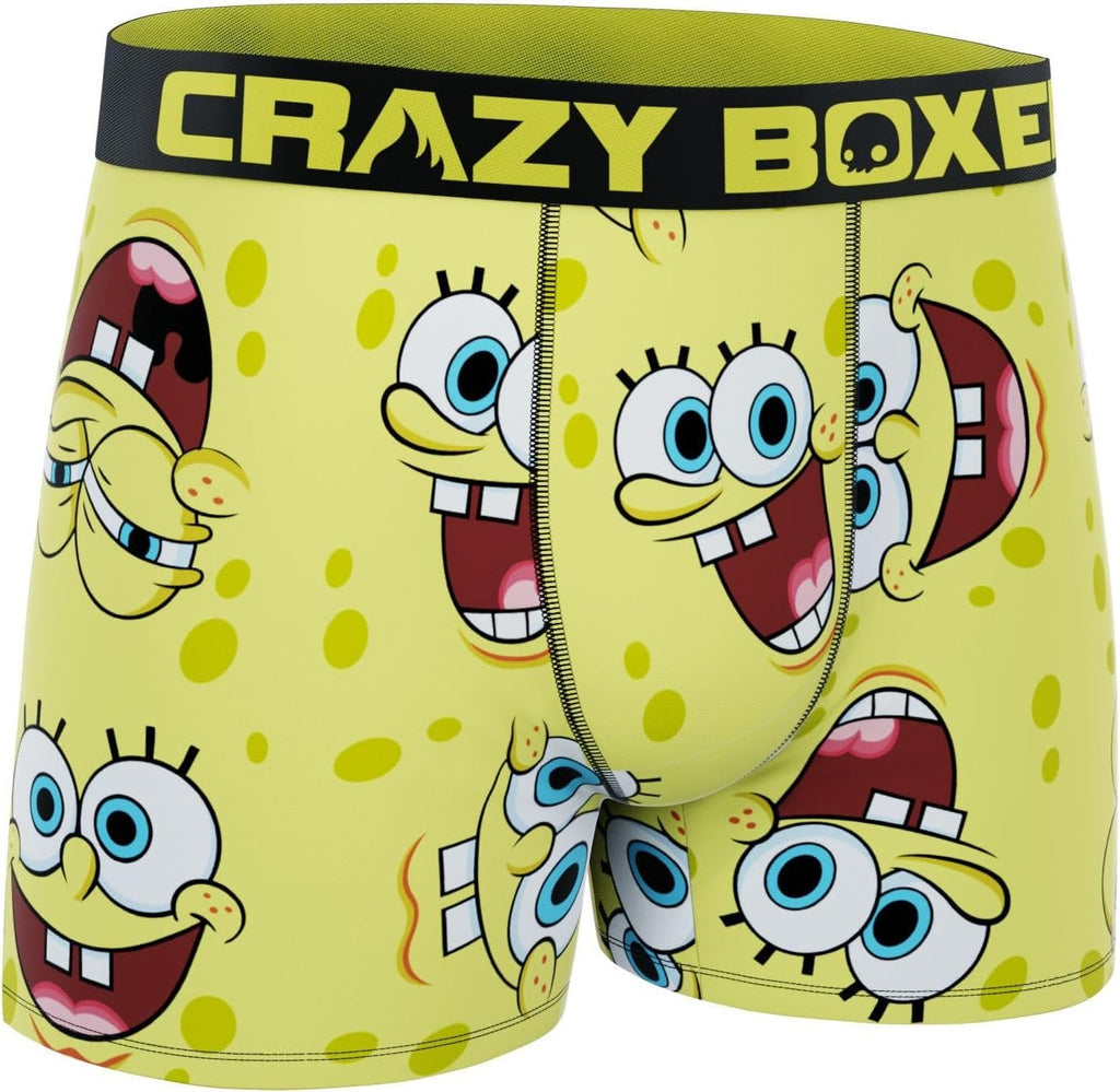 CRAZYBOXER Men's Underwear Spongebob Squarepants Anti-irritation Comfortable Boxer Brief Breathable